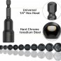 20Pcs Magnetic Power Nut Driver Set for Impact Drill, SAE and Metric 1/4&acirc;�� Hex He