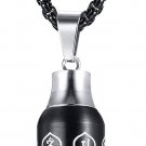 Stainless Steel Om Mani Hum Buddhist Urn Necklace for Ashes,Buddhism Six-Word Ma
