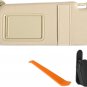 Beige Driver Left Side Sun Visor with Light Replacement Compatible with Toyota V