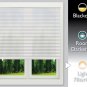 No Tools Original Light Filtering Pleated Fabric Shade White, 36 in X 72 In, 1 P