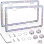 Bling License Plate Frame, Crystal License Plate Cover, Car License Plate Holder