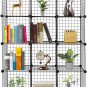 Wire Cube Storage Organizer, 12-Cube Metal Grids Storage, Storage Bins Shelving,