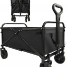 Collapsible Wagon Cart Heavy Duty Foldable, Large Capacity Foldable Grocery Beac