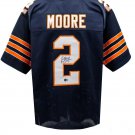 DJ Moore Autographed Chicago Custom Navy Football Jersey - BAS