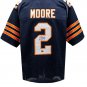 DJ Moore Autographed Chicago Custom Navy Football Jersey - BAS