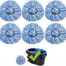 6 Packspin Mop Refill, Spin Mop Replacement Head - Compatible with Ocedar 2 Tank