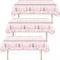 3 Pack Happy Birthday Tablecloths,54 X 108 Inches Plastic Disposable Rectangle T