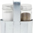 Rustic Farmhouse Salt and Pepper Shakers with Caddy (3 Piece Set)