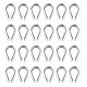 24PCS M5 Stainless Steel Thimbles for 5/32 Inch - 3/16 Inch Diameter Wire Rope C
