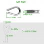 24PCS M5 Stainless Steel Thimbles for 5/32 Inch - 3/16 Inch Diameter Wire Rope C