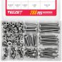 288PCS 1/4-20 Hex Bolts and Nuts Washers Assortment Kit, 304 Stainless Steel 18-