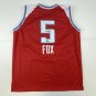 Autographed/Signed De'Aaron Fox Sacramento Red City Edition Basketball Jersey Be