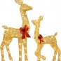 2-Piece Lighted Christmas Deer Family, Artificial Christmas Decoration,Outdoor Y