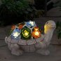 Nacome Solar Garden Outdoor Statues Turtle with Succulent and 7 LED Lights - Law
