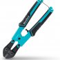 8-Inch Mini Bolt Cutter with Bi-Material Ergonomic Handle Grip, Security Lock, C