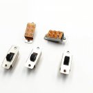 5 Pcs On/Off/On 3 Position DPDT 2P2T PCB Panel Slide Switch 6A/125V 3A/250V AC,