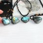 Natural Heart Pendant Labradorite Necklace Gem Moonstone Stone Crystal Quartz US