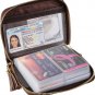 Womens Credit Card Holder Wallet Zip Leather Card Case Blocking (Coffee)