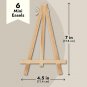 6-Pack Wooden Easel, Mini Easel Stands and Place Card Holders for Table Top Artw