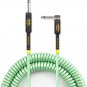 Premium Guitar Coil Cable 20 Feet, Instrument Coiled Curly Cord for Guitar Bass,