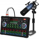 Podcast Equipment Bundle, 24Mm Large Diaphragm Microphone with All-In-One Podcas