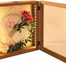 LED Shadow Box Frame 11X12'' Wine Cork Holder Display Case with Lights Memory Bo
