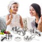 Pretend Play Kitchen Cooking Toys with Stainless Steel Cookware Play Pots and Pa