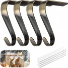 Christmas Stocking Holders for Mantle Set of 4, Heavy Duty Damage Free Stocking