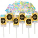 6 Pack Multicolor Small Confetti Poppers with 6 Bag Refills for Wedding, Birthda