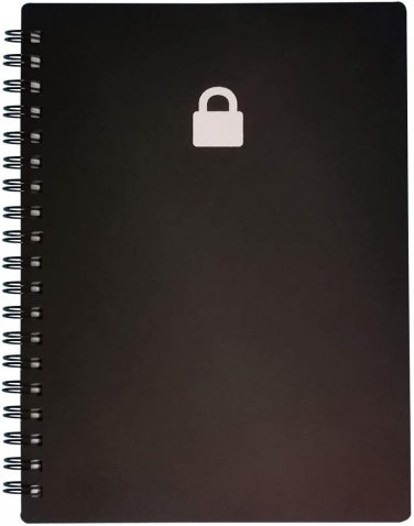Spiral Password Book with Tabs - 5X7 Inch Password Organizer with Alphabetical T