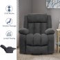 Power Lift Massage Recliner Chair for Elderly Heated Fabric Recliner Ergonomic L