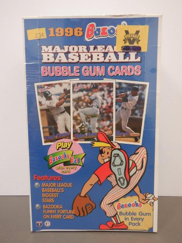 1996  Bazooka Baseball Hobby Box Factory Sealed 36 Packs