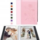 Photo Album 5X7 Clear Pages Pockets Leather Cover Slip Slide in Photo Album Book