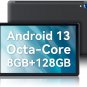 Tablet 10.1 Inch Android 13 Octa-Core with 8(4+4) GB+128GB Tablets, 5MP+8MP Came
