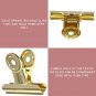 Gold Bull Hinge Paper Clips - 10 Pack 2 Inch Stainless Steel Large Metal Binder