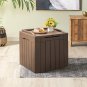31 Gallon Resin Deck Box Waterproof Outdoor Storage with Padlock Indoor Outdoor
