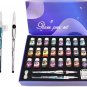 Glass Dipped Pen Ink Set Handmade Crystal Calligraphy Pen with 24Colorful India