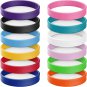 12 Wholesale Rubber Silicone Bracelets Solid Color Silicone Wristbands Colored R
