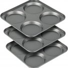 Muffin Top Pan, 4-Cup Hamburger Bun Pan, Large Whoopie Pies Pan, Non-Stick Bakew
