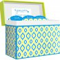 Greeting Card Organizer Box with Dividers and Calendar, Peacock Design (Holds up