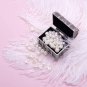 , Vintage Metal Jewelry Box Treasure Chest Trinket Rectangle Small Ring Earrings