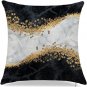 Black and Gold Marble Throw Pillow Covers Navy Blue Decorative Pillow Covers Cou