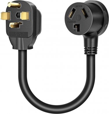 Cleyean Dryer Adapter 3 Prong to 4 Prong Dryer Plug Adapter Cord NEMA 14-30P to