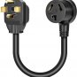 Cleyean Dryer Adapter 3 Prong to 4 Prong Dryer Plug Adapter Cord NEMA 14-30P to