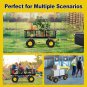 Steel Garden Cart with Removable Sides, 880LBS Heavy Duty Utility Wagon Cart wit