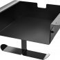 Stainless Steel under Desk Storage Shelf with Dual Headset Hanger Hook Holder, H