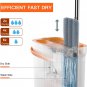 Flat Mop and Bucket with Wringer Set, Separate Dirty and Clean Water,Flat Mop an