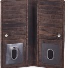 Wise Owl Stylish Bifold Long Slim Wallets - Real Leather Blocking Security 2 ID