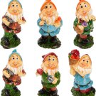 4 Inch Miniature Garden Gnomes for Fairy Garden, Resin Figurines for Yard, Patio