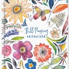 Embroidered Florals Bill Paying Organizer Book - Personal Account Book, 9" by 12